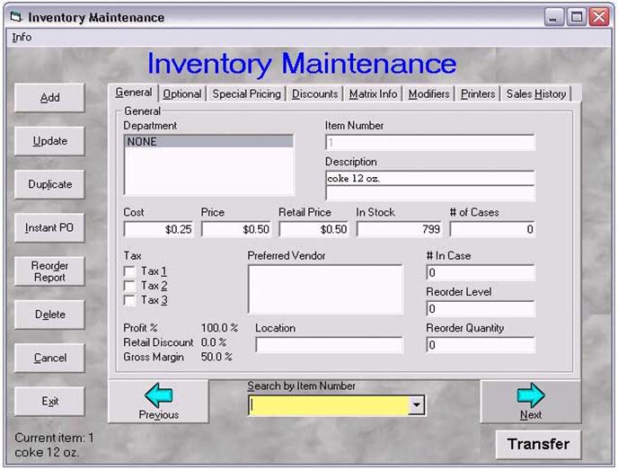 Touchscreen Invoicing