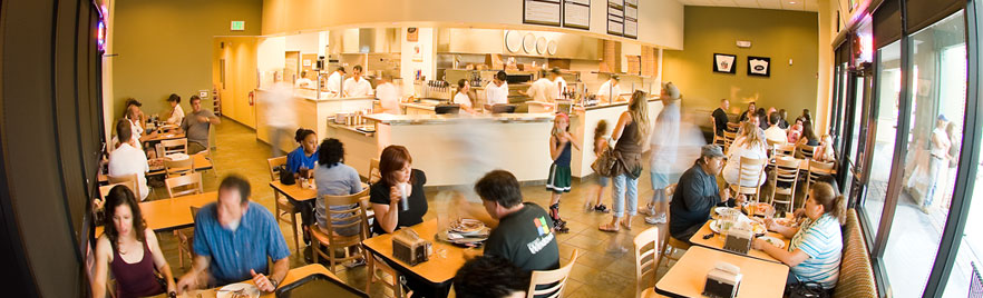inside a restaurant