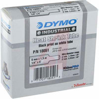 Dymo RhinoPRO 1/4" White Heat Shrink Tubes