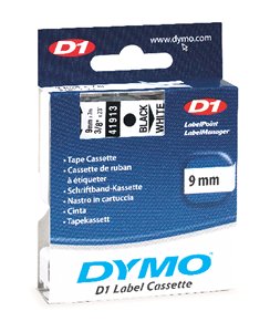 DYMO 41913 D1 Label Maker Tape - Black on White